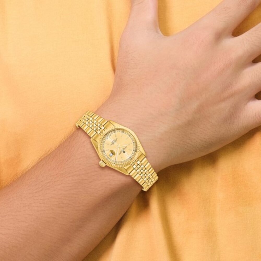 Charles Hubert Men's Gold Tone Watch - IP-Plated Stainless Steel - Date - 35mm - Picture 4 of 4